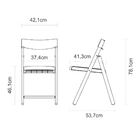 Cadeira De Madeira Dobrável Tramontina Potenza Natural Polipr