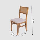 Cadeira De Madeira Dubai Slim Assento Estofado Torck Paris En