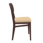 Cadeira De Madeira Lisboa Em Tauari Tabaco Cassento Estofado