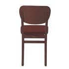 Cadeira De Madeira Lisboa Em Tauari Tabaco Cassento Estofado