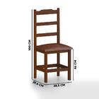 Cadeira De Madeira Maciça Com Estofado 2 Unidades Castanho Ma