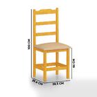 Cadeira De Madeira Maciça Com Estofado 2 Unidades Cerejeira B