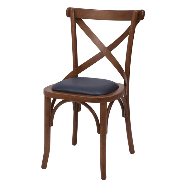 Cadeira De Madeira Maciça Estofada Em Couríssimo Mesa Jantar