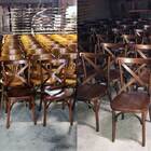 Cadeira De Madeira Maciça Estofada Em Couríssimo Mesa Jantar