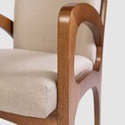 Cadeira De Madeira Madri Cor Imbuia Assento E Encosto Estofad