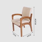 Cadeira De Madeira Madri Cor Imbuia Assento E Encosto Estofad