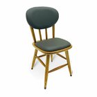 Cadeira De Madeira Torneada - 43cm Com Estofado Natural