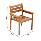 Cadeira de Madeira Tropicália 89x55cm Marrom Naterial