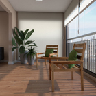 Cadeira de Madeira Tropicália 89x55cm Marrom Naterial