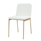 Cadeira De Metal Para Sala De Jantar Chloe Estofada Dourado/b