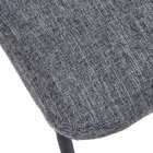 Cadeira De Metal Para Sala De Jantar Chloe Estofada Preto/chu