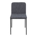 Cadeira De Metal Para Sala De Jantar Chloe Estofada Preto/chu