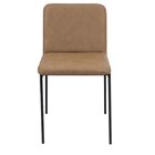 Cadeira De Metal Para Sala De Jantar Chloe Estofada Preto/dur