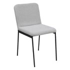 Cadeira De Metal Para Sala De Jantar Chloe Estofada Preto/pra