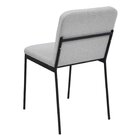 Cadeira De Metal Para Sala De Jantar Chloe Estofada Preto/pra