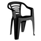 Cadeira De Plástico Bar Boteco Praia Natal Preta Jardim