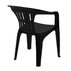 Cadeira para Jardim de Plástico com Braço Atalaia Preta 73x55x56,5cm Tramontina