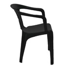 Cadeira para Jardim de Plástico com Braço Atalaia Preta 73x55x56,5cm Tramontina