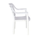 Cadeira para Jardim de Plástico com Braço Miami Branca 86x67,5x63,5cm Tramontina