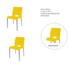Cadeira De Plástico Pés Alumínio Boston Kit 2 Unid Amarelas