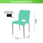 Cadeira De Plástico Pés Alumínio Boston Kit 2u Verde Tiffany