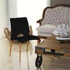 Cadeira De Plástico Pés Madeira Escritorio Cannes Preta 4 Un