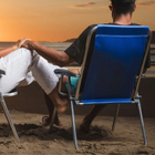 Cadeira de Praia Alumínio com Apoio de braço Azul Escuro 58x57x90cm Relax Comfort Bel