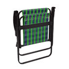 Cadeira De Praia Alta Aço Xadrez Oliva Mor - Kit 2 Unidades