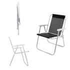Cadeira De Praia Alta Alumínio Lazy Sannet Preto - 023507 Bel