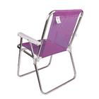Cadeira De Praia Alta Alumínio Lilás Mor