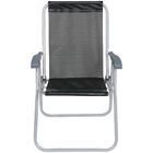 Cadeira De Praia Alta Alumínio Relax Confort Preta - Bel