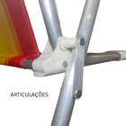 Cadeira De Praia Alta Nylon Encosto Alto Aluminio Ronchetti
