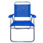 Cadeira De Praia Alta Sanete Encosto Alto Aluminio Ronchetti