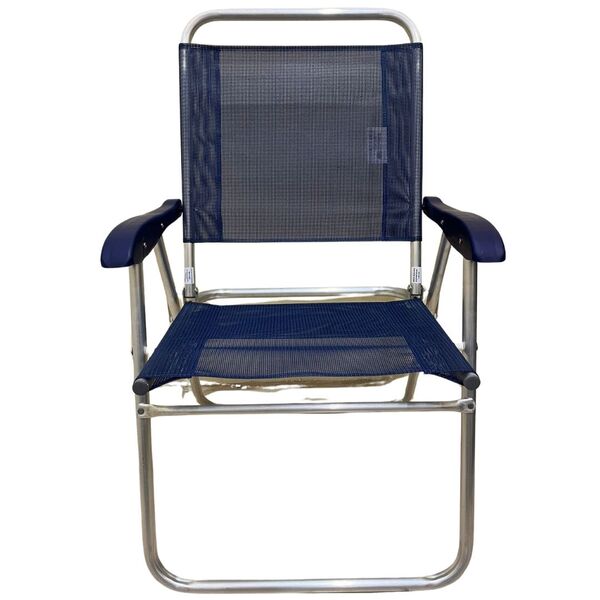 Cadeira De Praia Alta Sanete Encosto Alto Aluminio Ronchetti