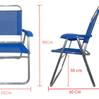 Cadeira De Praia Alta Sanete Encosto Alto Aluminio Ronchetti