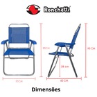 Cadeira De Praia Alta Sanete Encosto Alto Aluminio Ronchetti