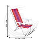 Cadeira De Praia Aluminio 8 Posiçoes Suporta Ate 100kg Mor La