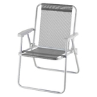 Cadeira De Praia Alumínio Beach Premium Cinza
