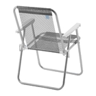 Cadeira De Praia Alumínio Beach Premium Cinza