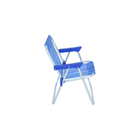 Cadeira de Praia Alumínio Infantil Dobrável Azul 44,5x34cm Bel Bel