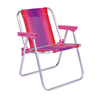 Cadeira de Praia Alumínio Infantil Rosa 34x44,5 Mor