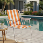 Cadeira De Praia Dobrável Piscina Camping Acampamento Trilha