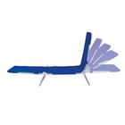 Cadeira De Praia Espreguiçadeira Textilene Azul Mor