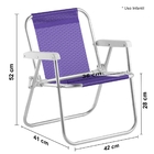 Cadeira De Praia Infantil Beach Kid´s Alumínio Lilás