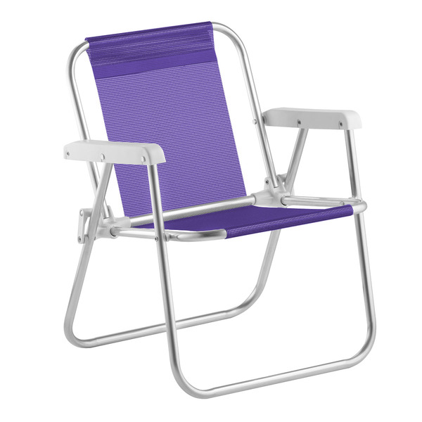 Cadeira De Praia Infantil Beach Kid´s Alumínio Lilás