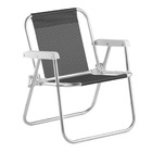 Cadeira De Praia Infantil Beach Kid´s Alumínio Preto