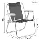 Cadeira De Praia Infantil Beach Kid´s Alumínio Preto