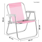 Cadeira De Praia Infantil Beach Kid´s Alumínio Rosa