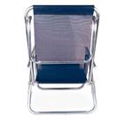 Cadeira De Praia Mor Reclinável Alumínio Plus Azul