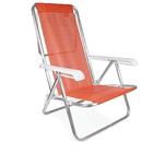 Cadeira De Praia Reclinável Alumínio 8 Posições Coral Mor